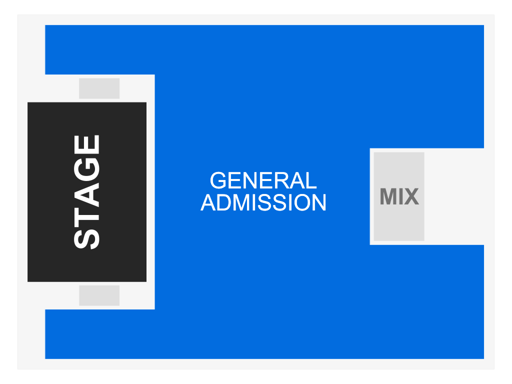 Venue seating chart for Hotel Mira for reference only