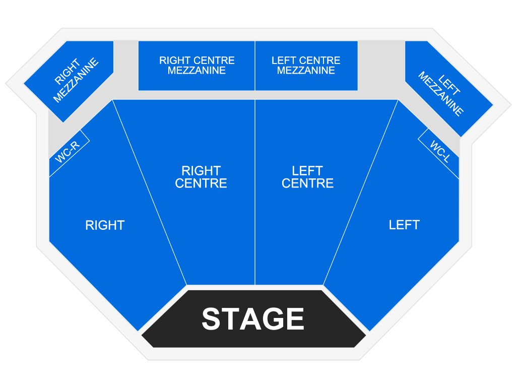 Venue seating chart for Our Lady Peace for reference only