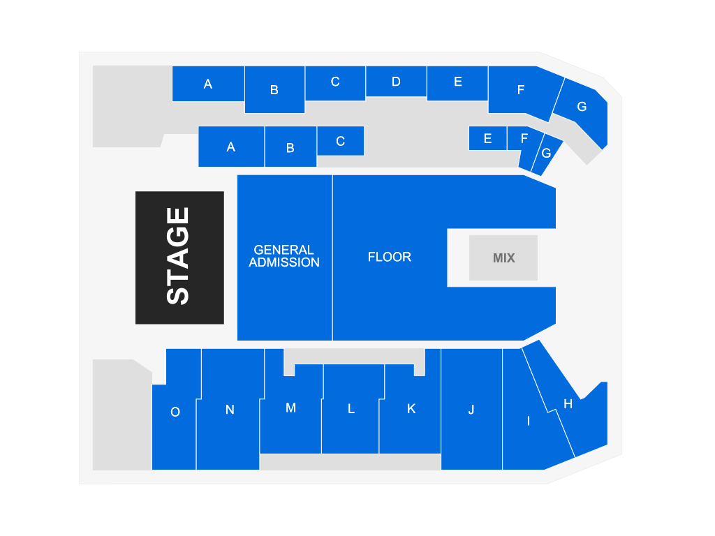 Venue seating chart for Lee Brice for reference only
