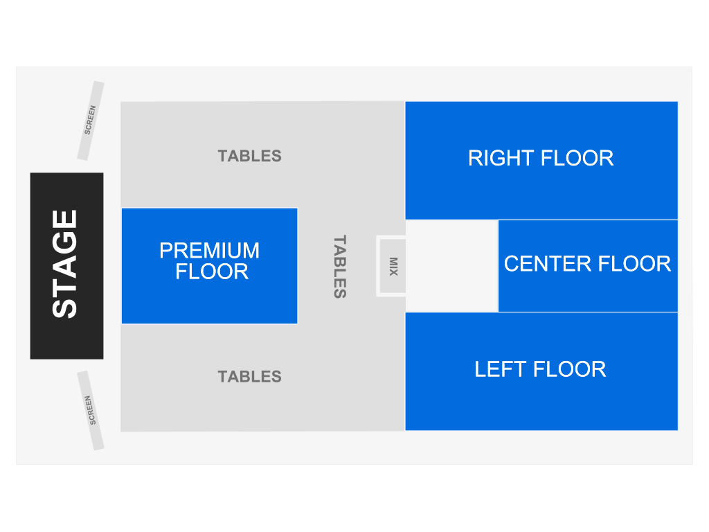 Venue seating chart for High Valley for reference only