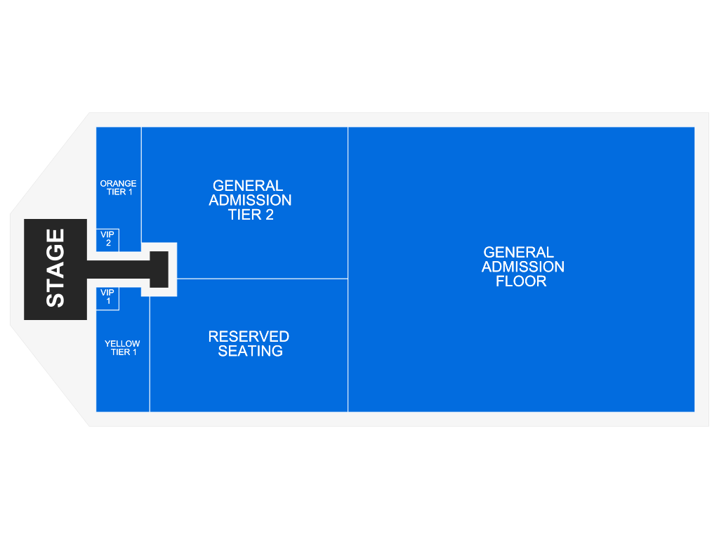 Venue seating chart for Jelly Roll for reference only