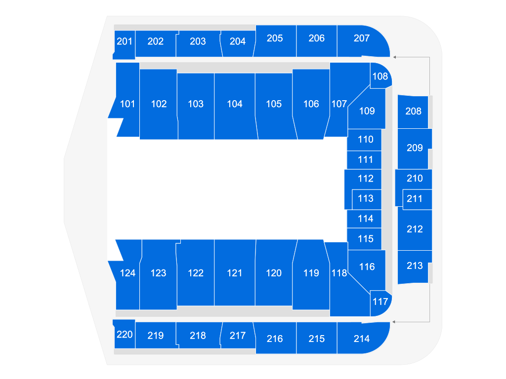 Venue seating chart for Monster Jam for reference only