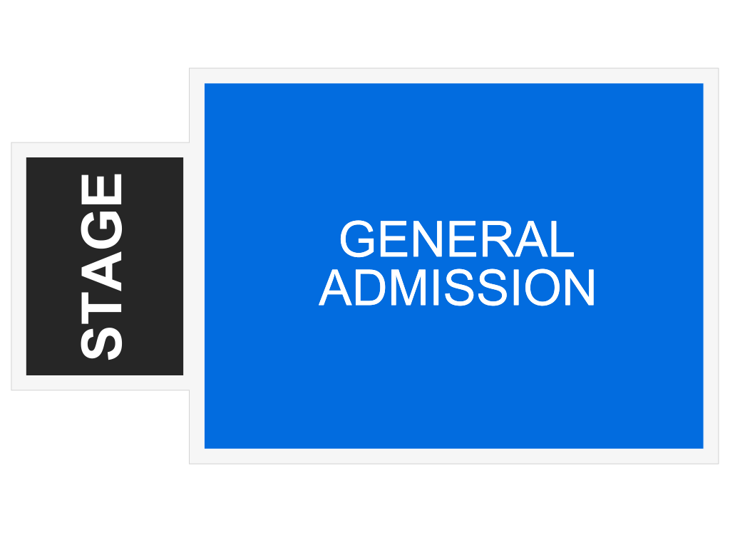 Venue seating chart for Eliminate for reference only