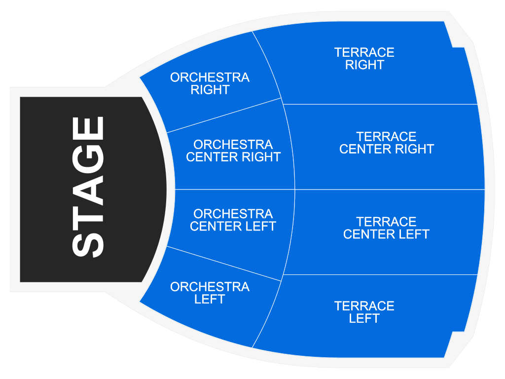 Venue seating chart for Yasemin Sakallioglu for reference only