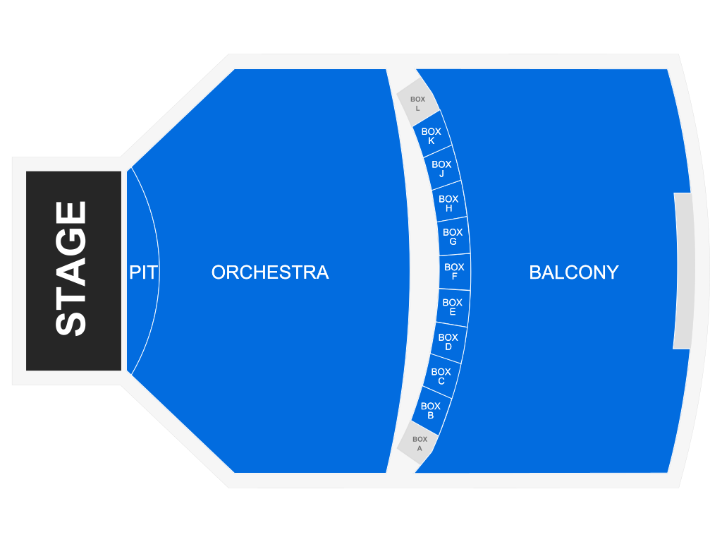 Venue seating chart for Ninja Kidz for reference only