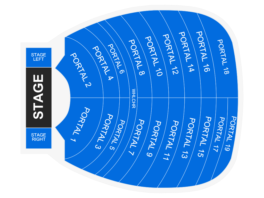 Venue seating chart for The Rock Orchestra By Candlelight for reference only