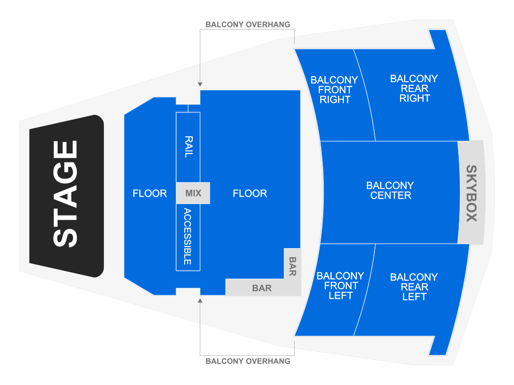 Venue seating chart for Mammoth for reference only