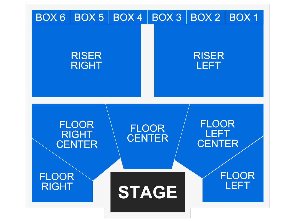 Venue seating chart for Wheel of Fortune for reference only