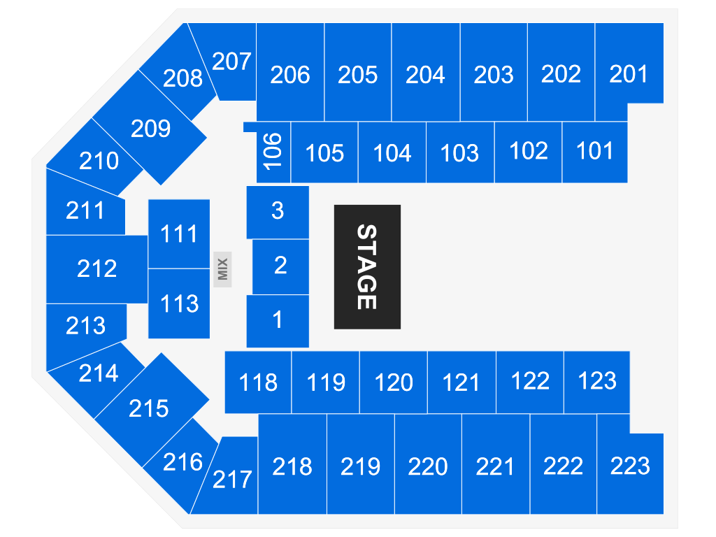 Venue seating chart for Sesame Street Live for reference only