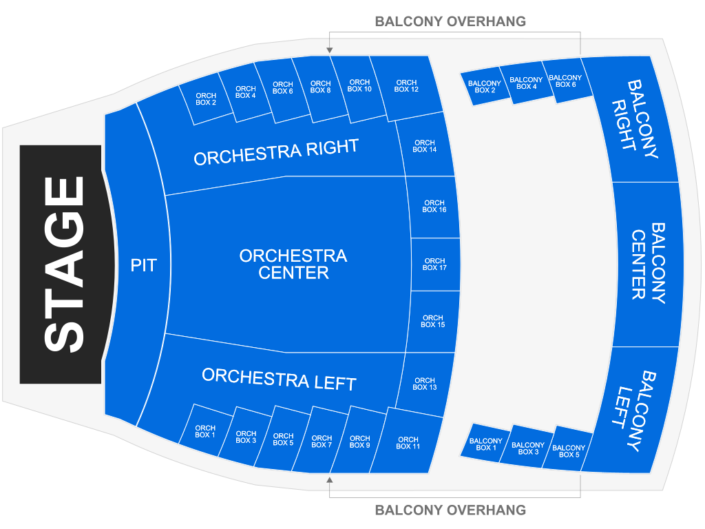 Venue seating chart for Lalah Hathaway for reference only