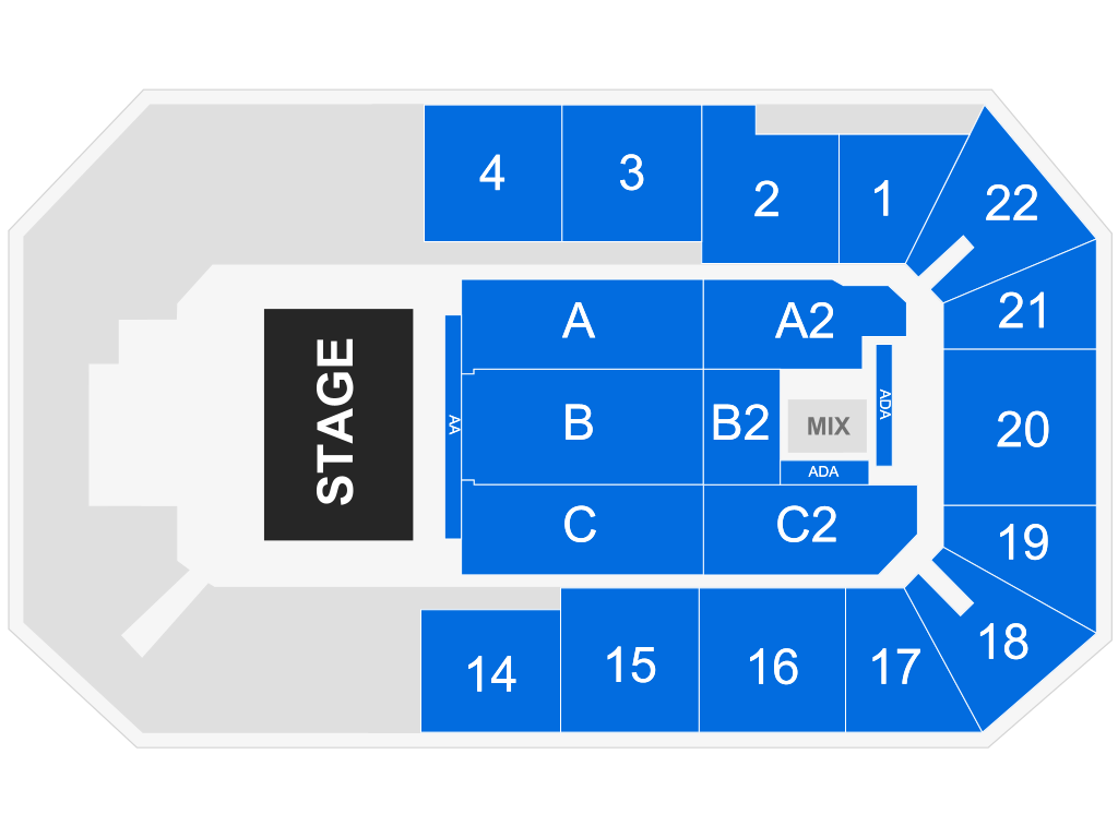 Venue seating chart for Kansas for reference only