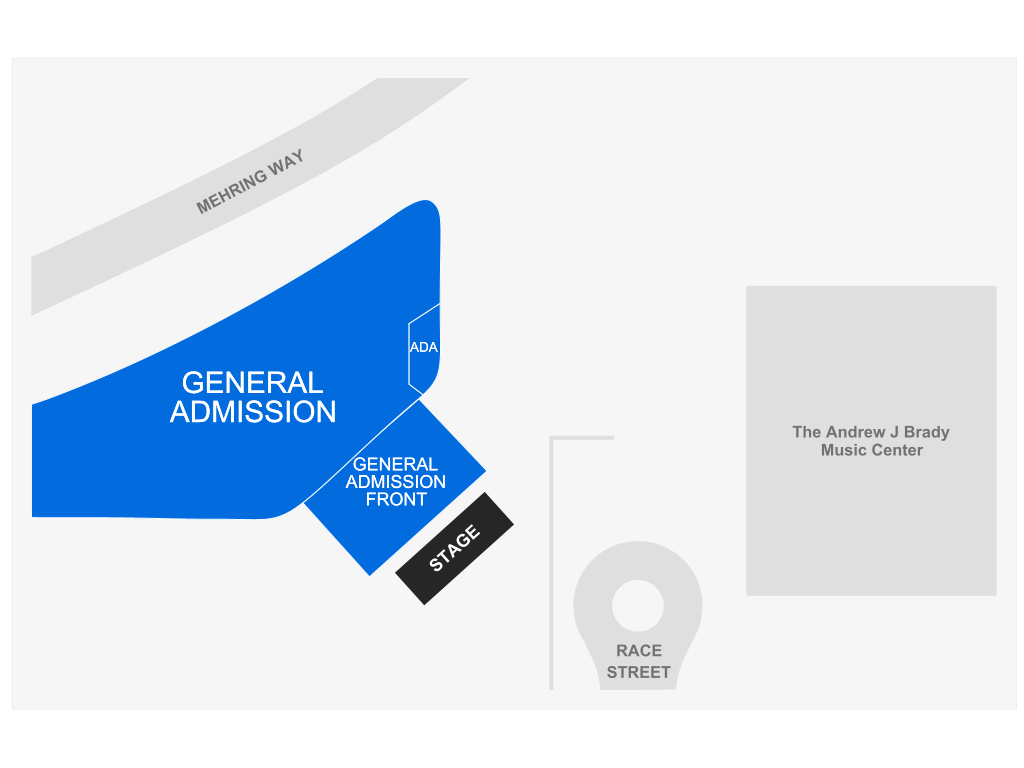 Venue seating chart for Russell Dickerson for reference only