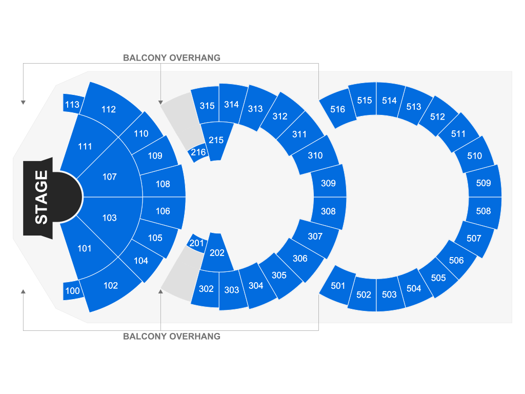 Venue seating chart for Chris Tomlin for reference only