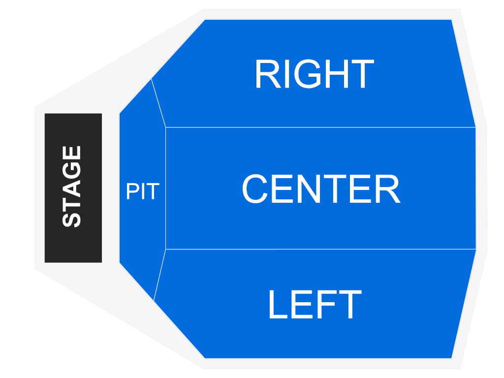 Venue seating chart for David Phelps for reference only