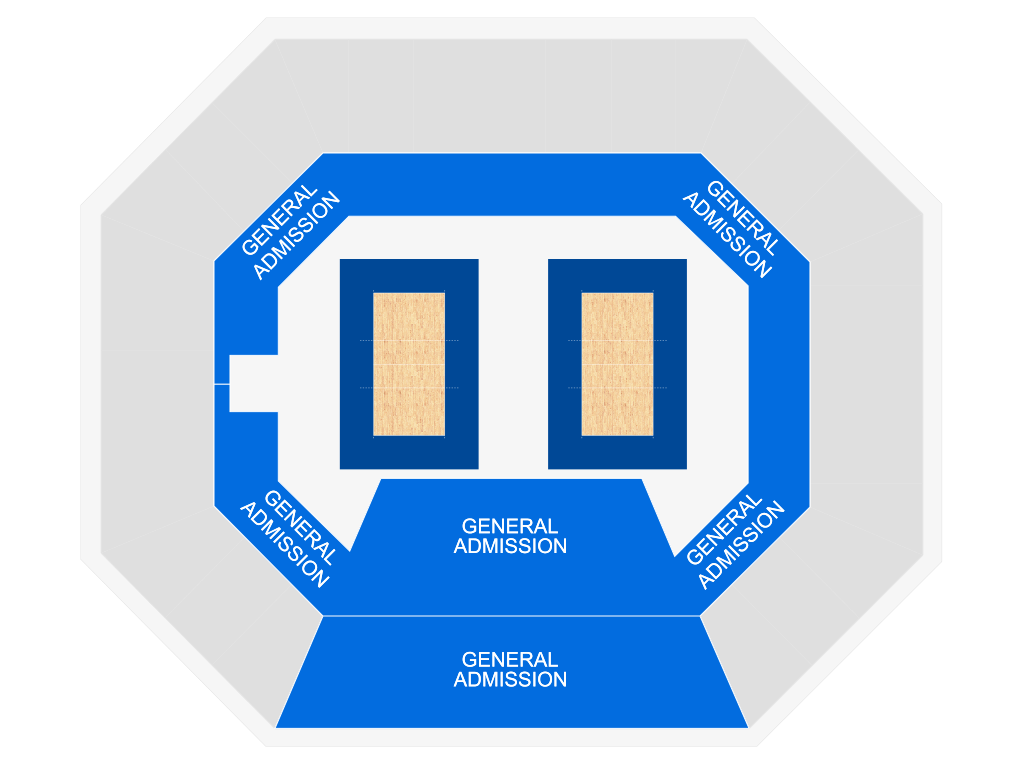 Venue seating chart for WVSSAC State Volleyball Tournament for reference only