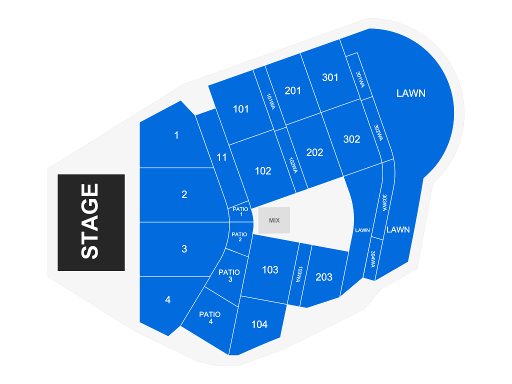 Venue seating chart for Dwight Yoakam for reference only