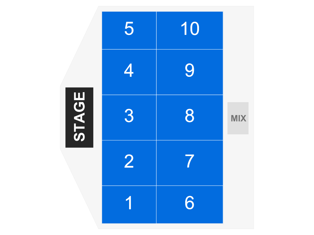 Venue seating chart for Jimmy Failla for reference only