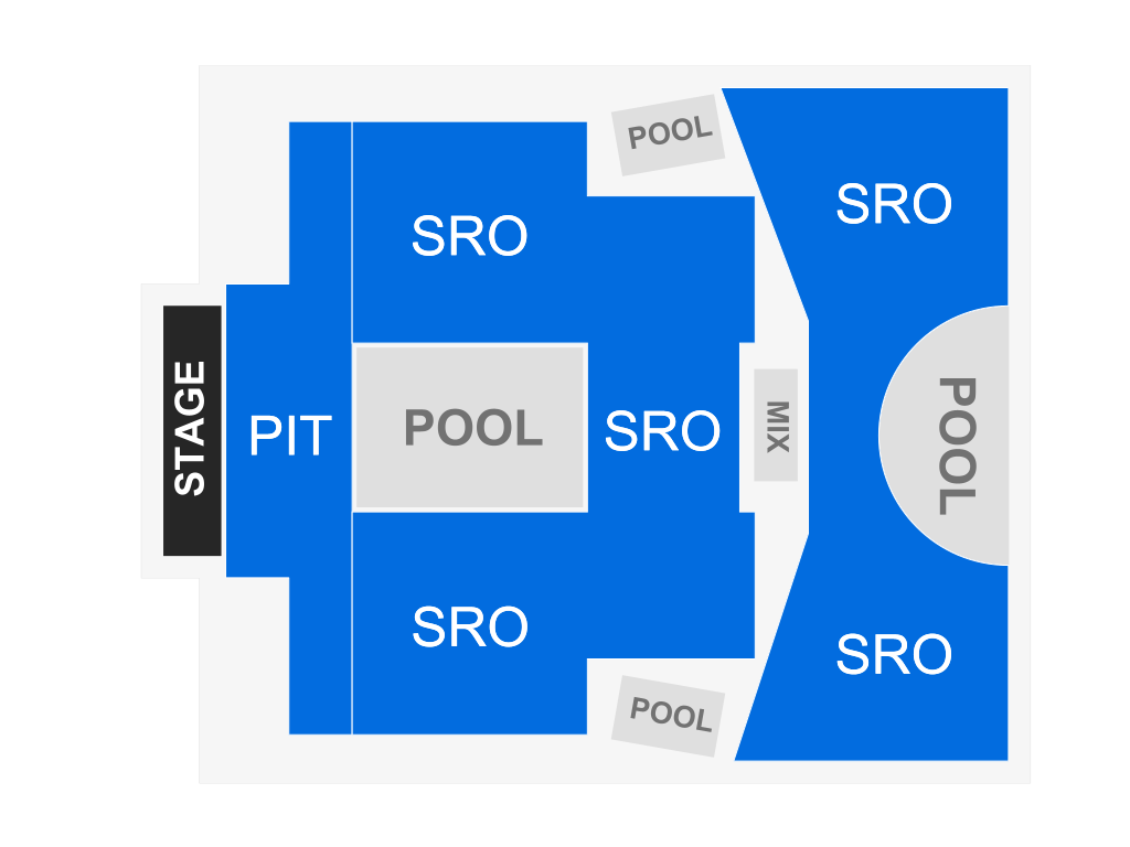 Venue seating chart for Andy Grammer for reference only