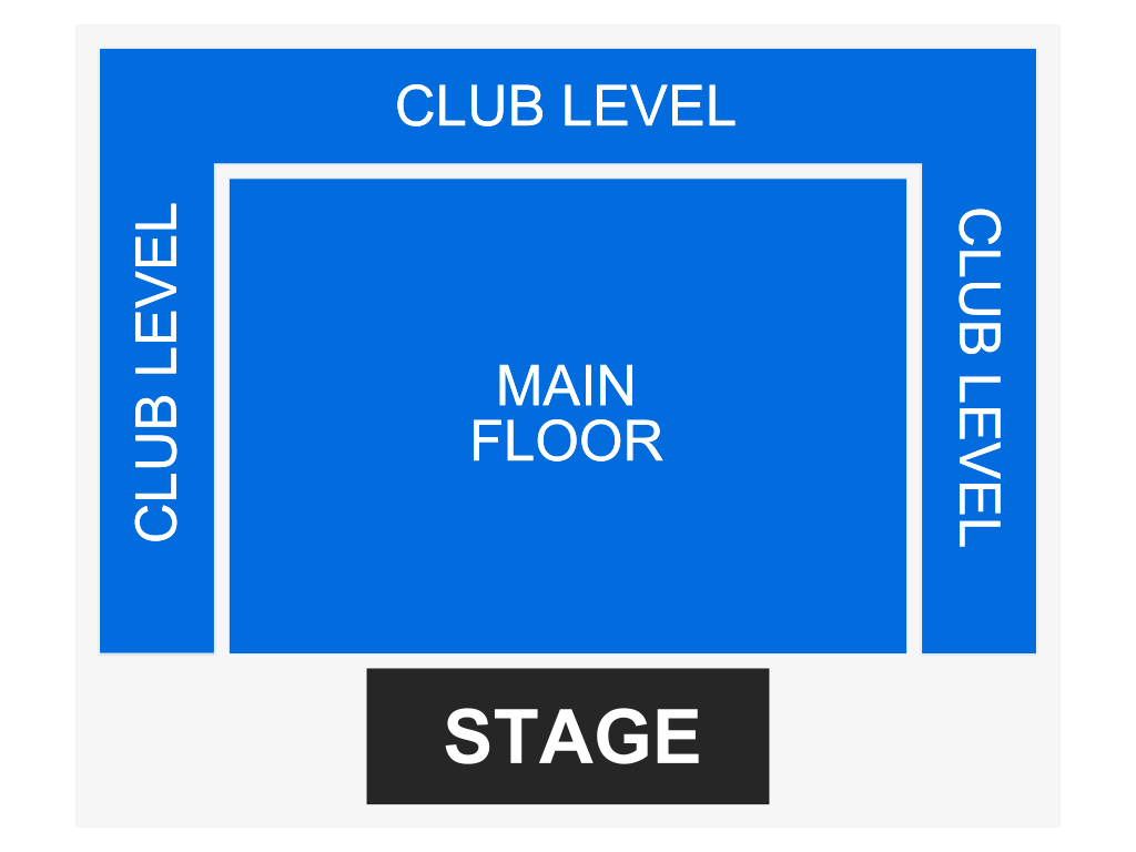 Venue seating chart for Spike and the Gimme Gimmes for reference only
