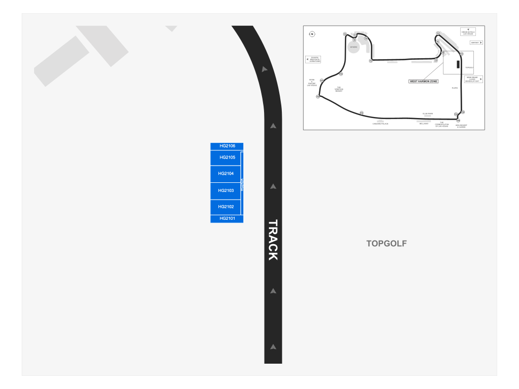 Venue seating chart for FORMULA 1 HEINEKEN LAS VEGAS GRAND PRIX for reference only
