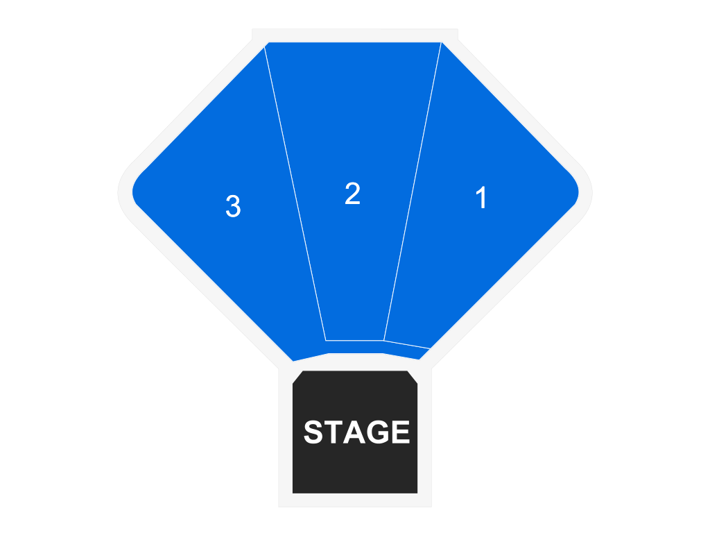 Venue seating chart for The Platters for reference only