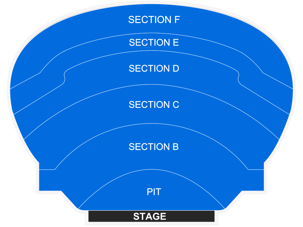 Venue seating chart for When Doves Cry - The Prince Tribute Show for reference only