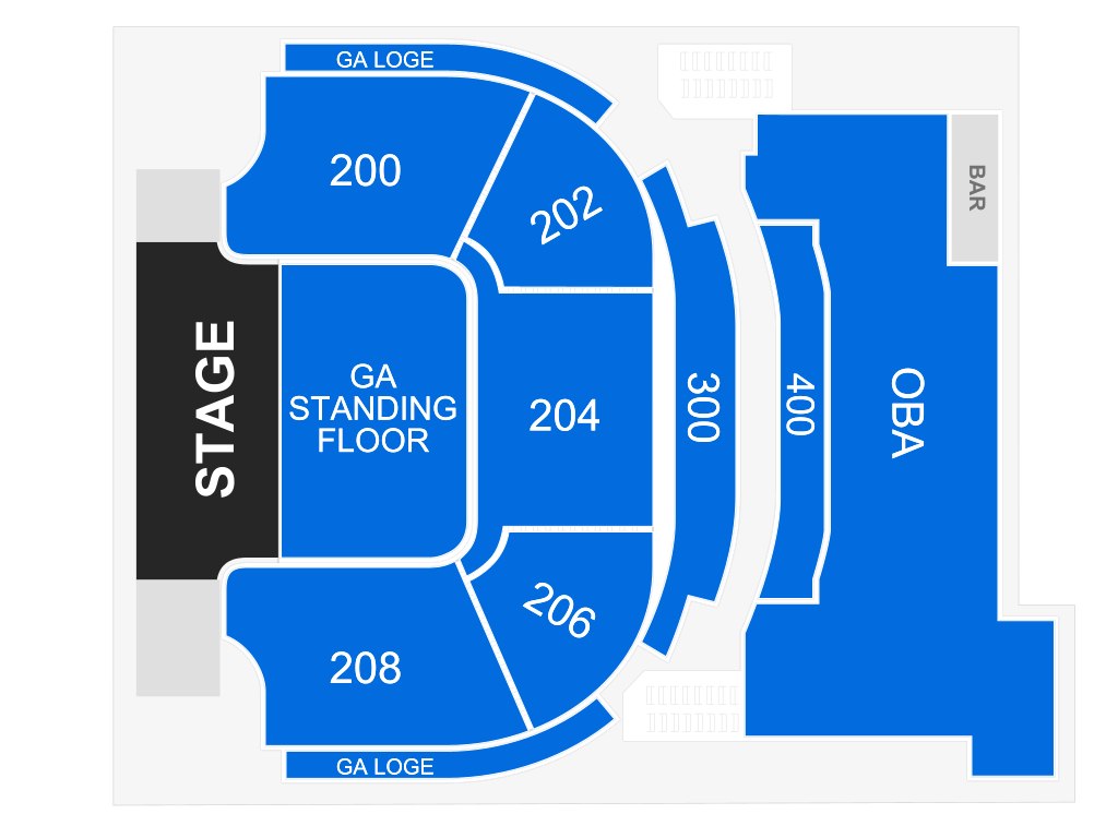 Venue seating chart for Peter McPoland for reference only