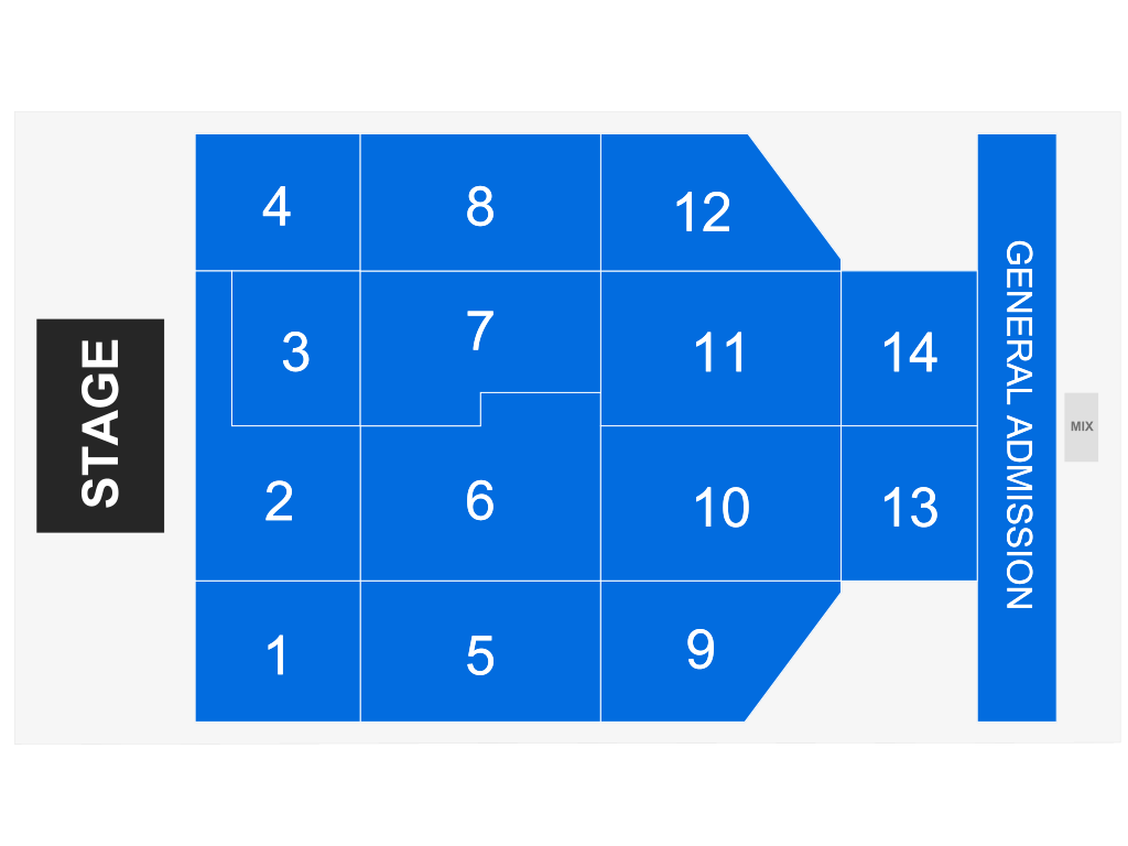 Venue seating chart for Randy Houser for reference only