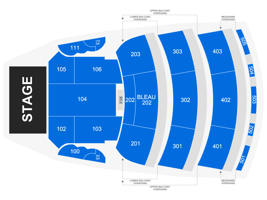 Venue seating chart for Toto for reference only
