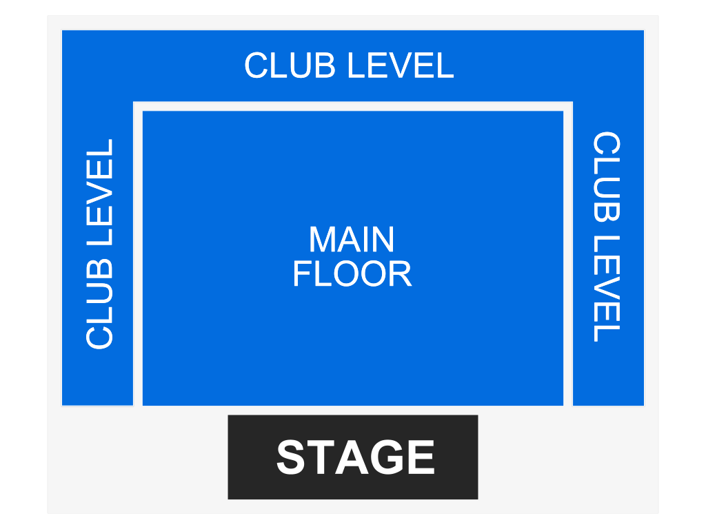 Venue seating chart for Gimme Gimme Disco for reference only