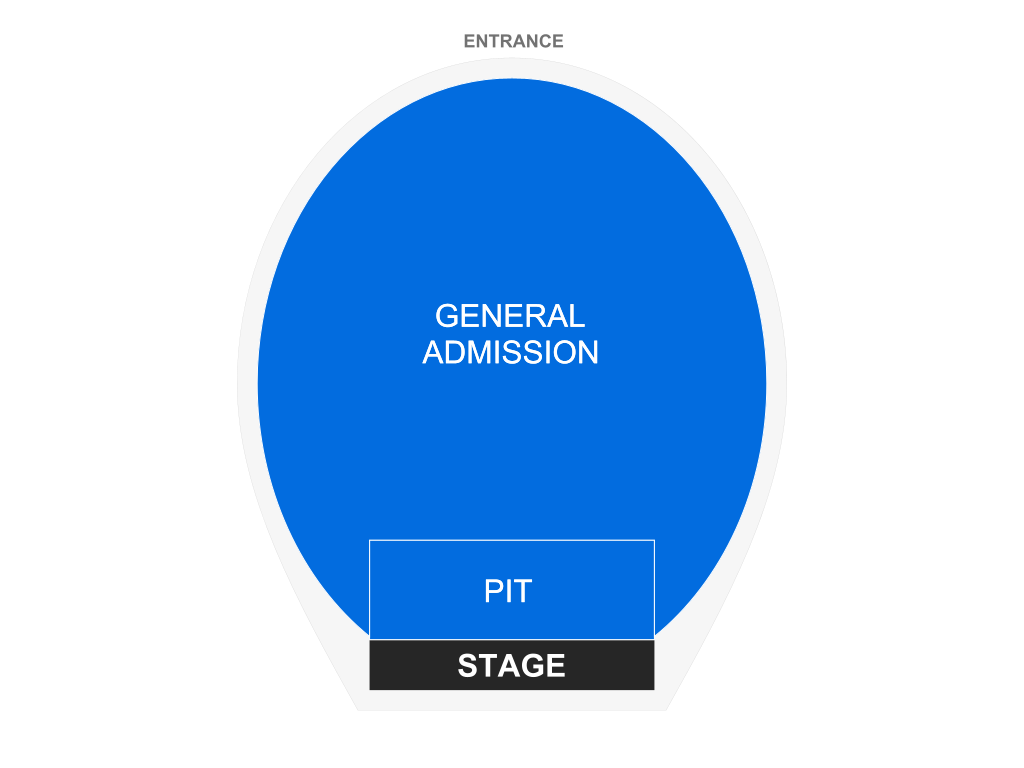 Venue seating chart for Hinder for reference only