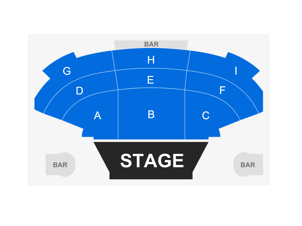 Venue seating chart for Los Terricolas De Nestor Daniel for reference only