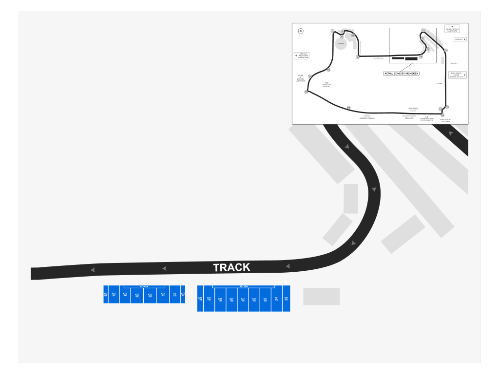 Venue seating chart for FORMULA 1 HEINEKEN LAS VEGAS GRAND PRIX for reference only