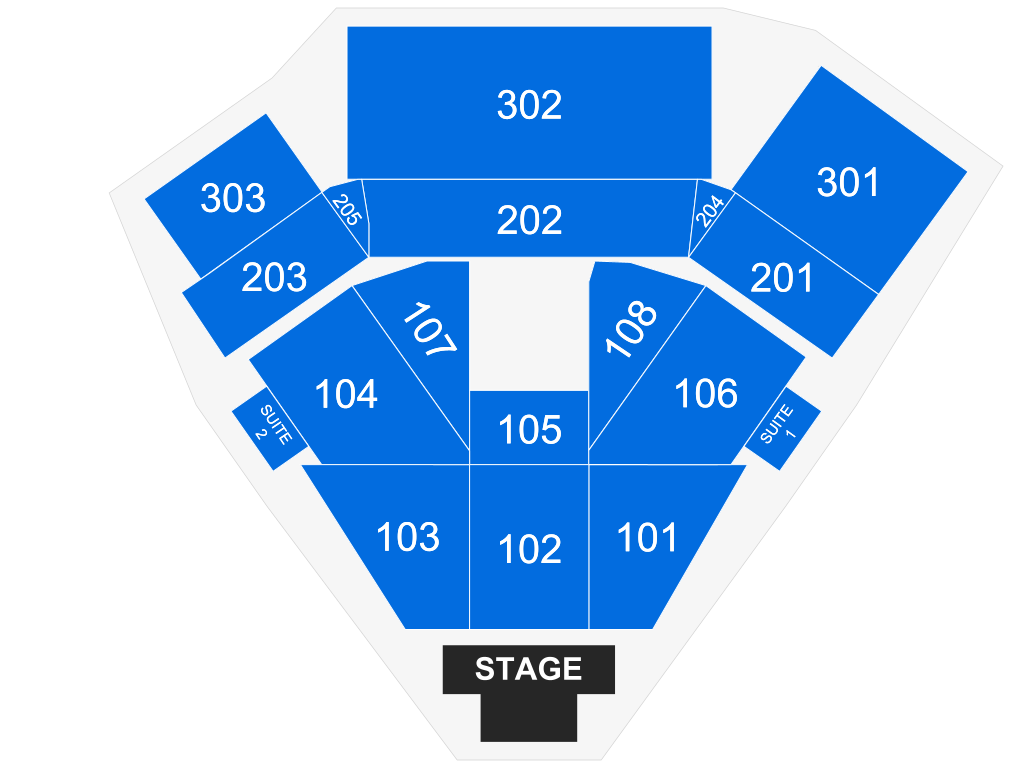 Venue seating chart for Brooks & Dunn for reference only