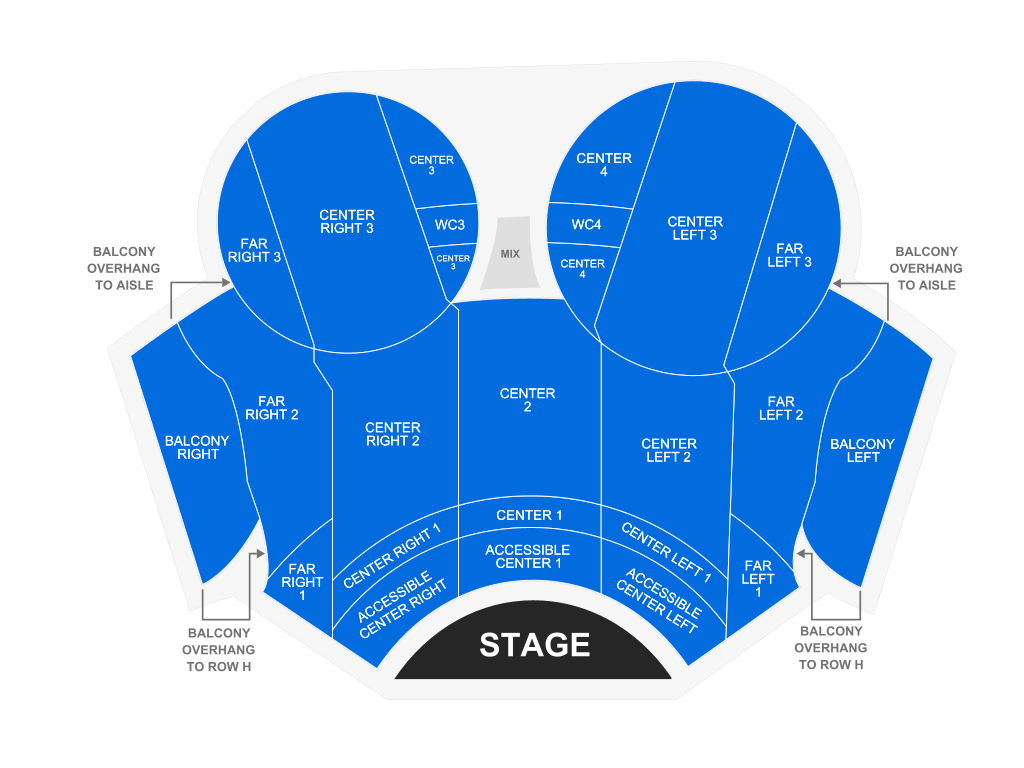 Venue seating chart for Menopause The Musical 2 for reference only