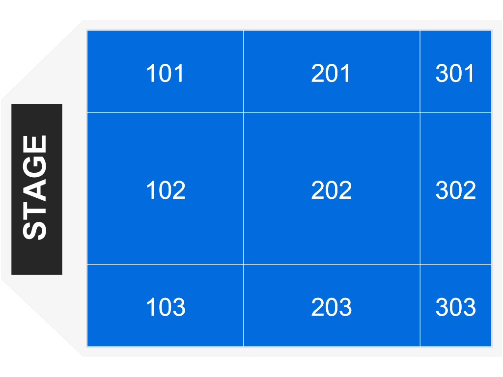 Venue seating chart for Uptown Funk for reference only