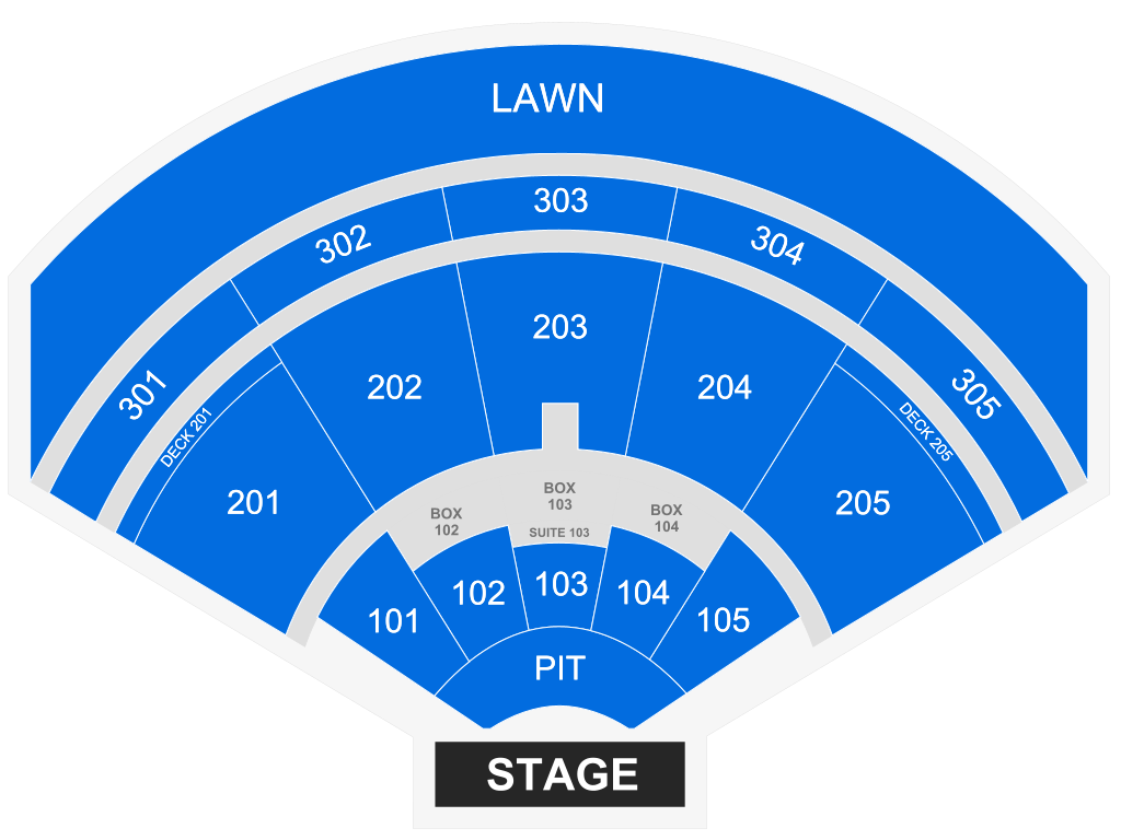 Venue seating chart for Evanescence for reference only