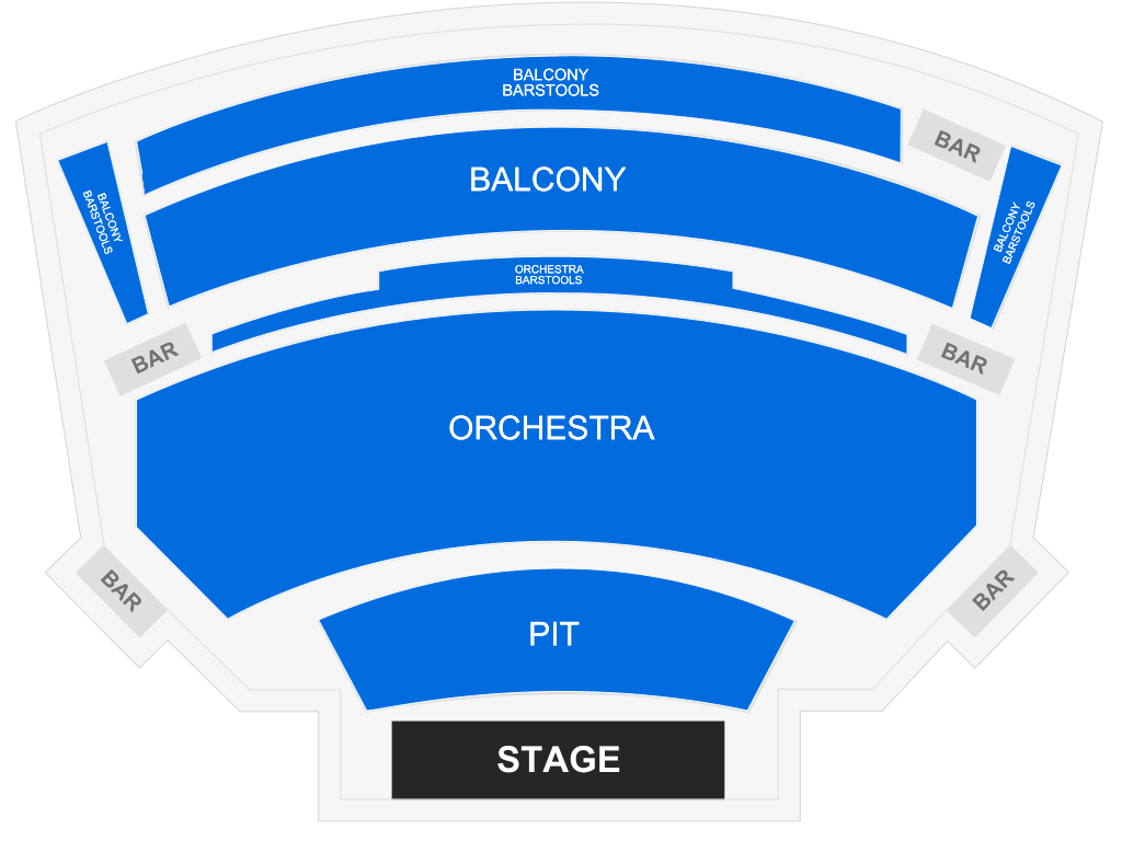 Venue seating chart for Blues Traveler for reference only