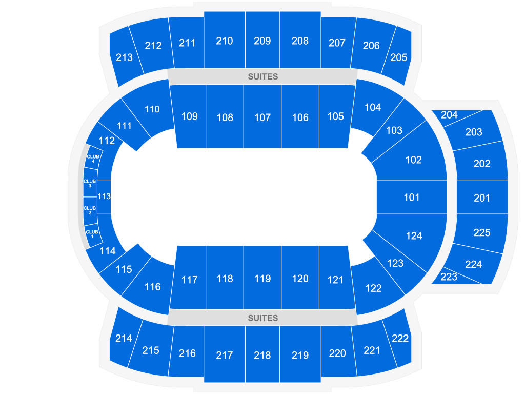 Venue seating chart for The Real Cowboy Association for reference only
