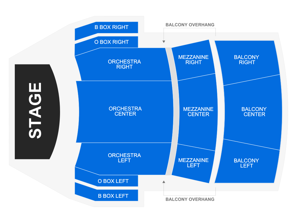 Venue seating chart for Sonidos Gitanos for reference only