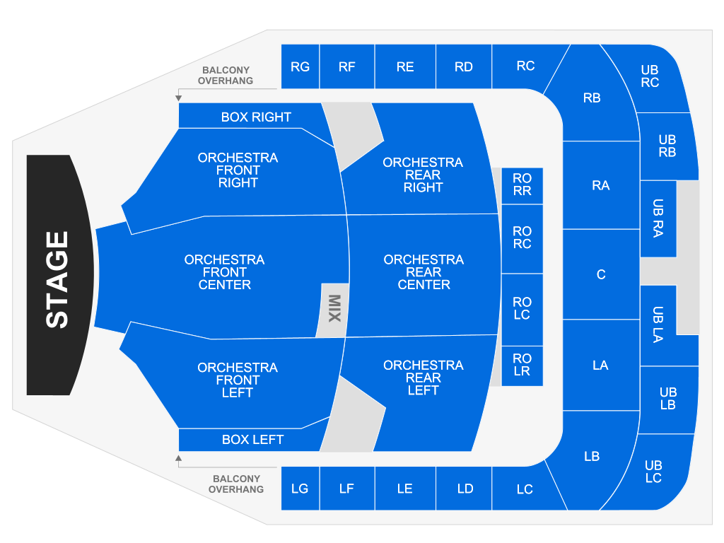 Venue seating chart for NEEDTOBREATHE for reference only