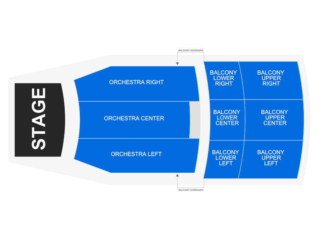 Venue seating chart for Desi Banks for reference only