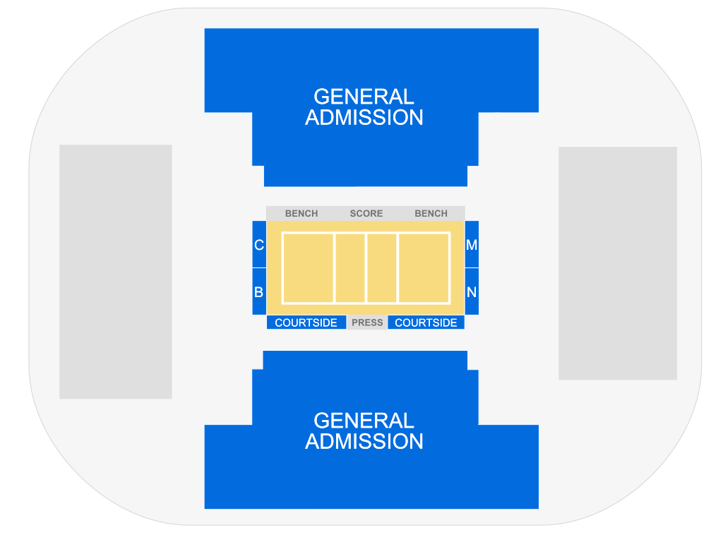 Venue seating chart for Arkansas State Red Wolves Volleyball for reference only
