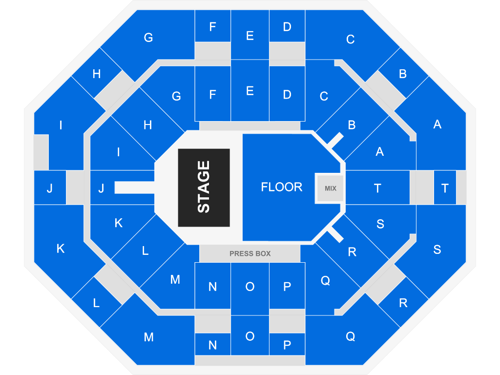 Venue seating chart for Acid Bath for reference only