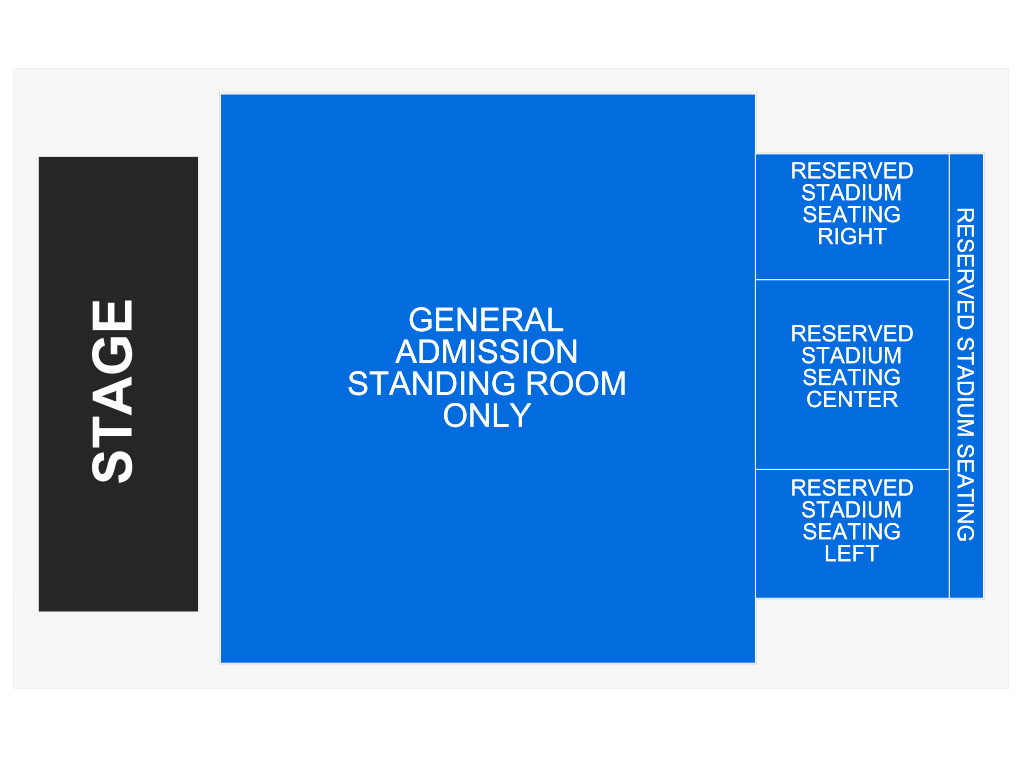 Venue seating chart for OsamaSon for reference only