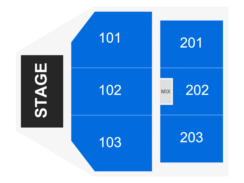 Venue seating chart for Sara Evans for reference only