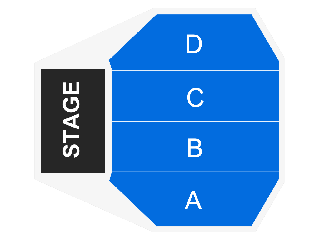 Venue seating chart for Steve-O for reference only