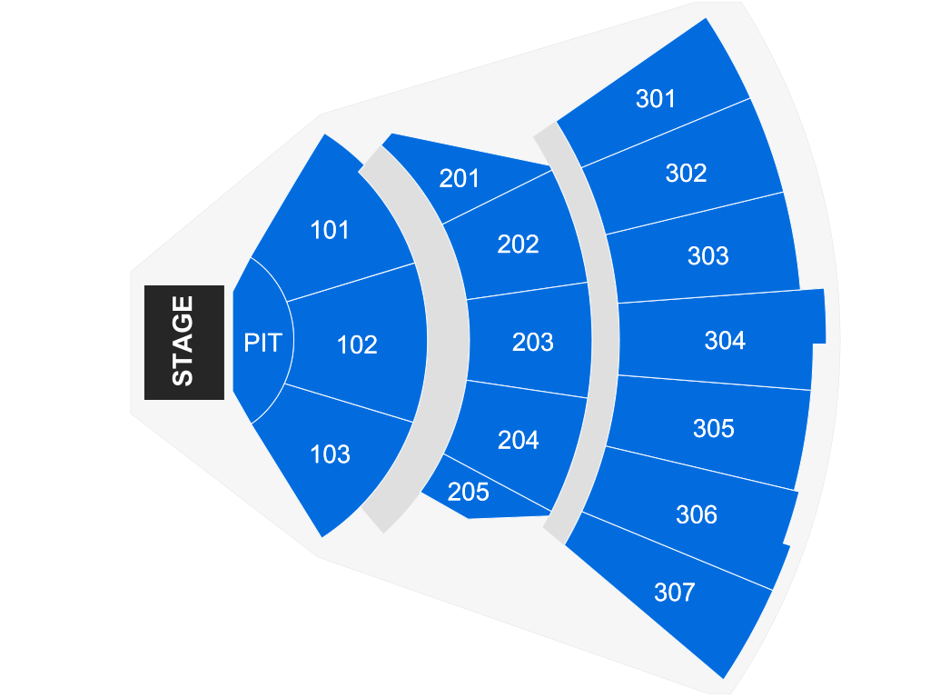 Venue seating chart for Ethel Cain for reference only