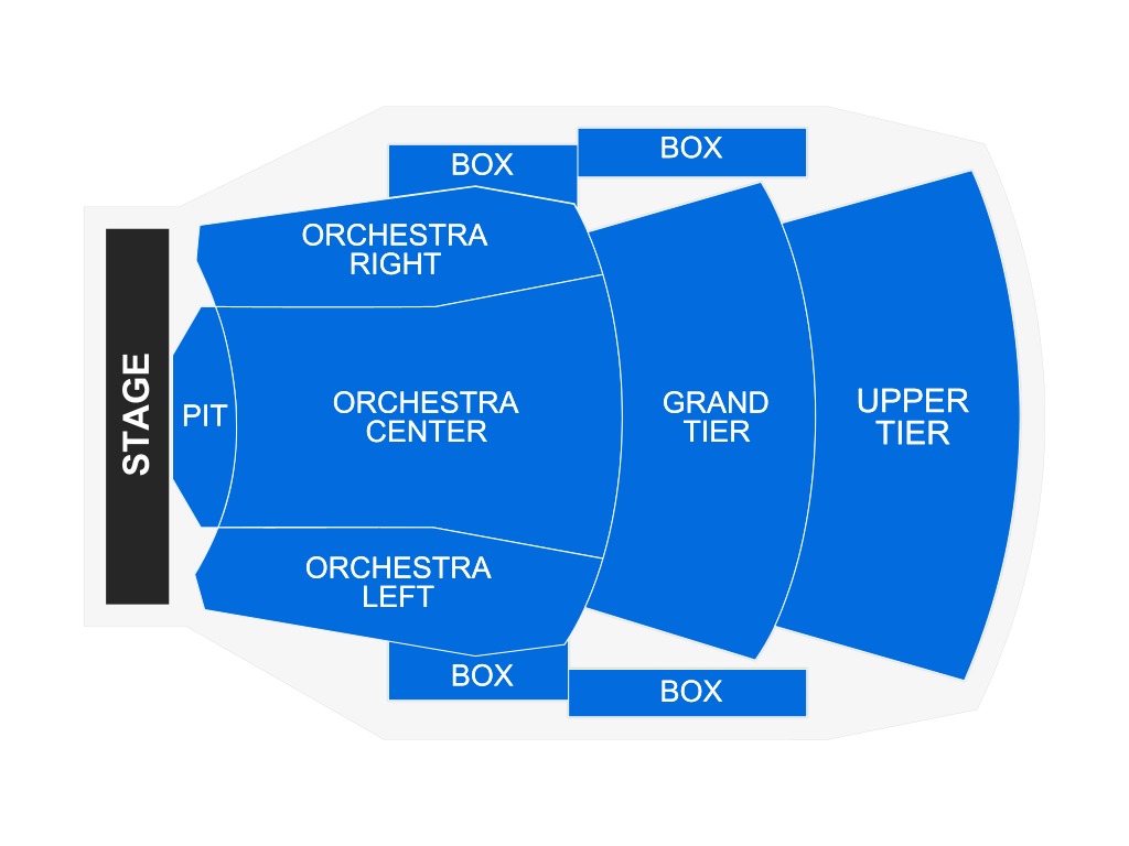 Venue seating chart for When a Woman’s Fed Up for reference only