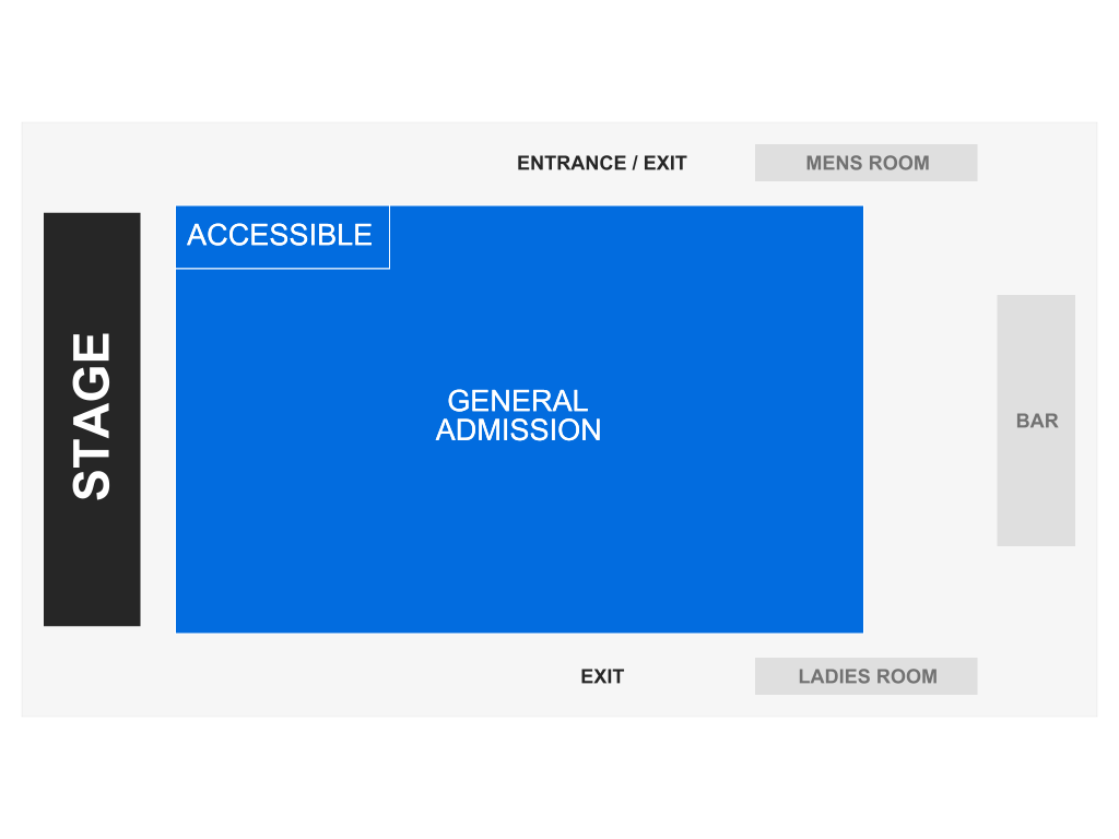 Venue seating chart for Broadway Rave for reference only